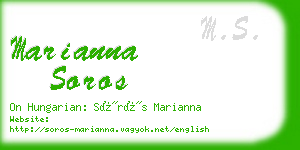 marianna soros business card